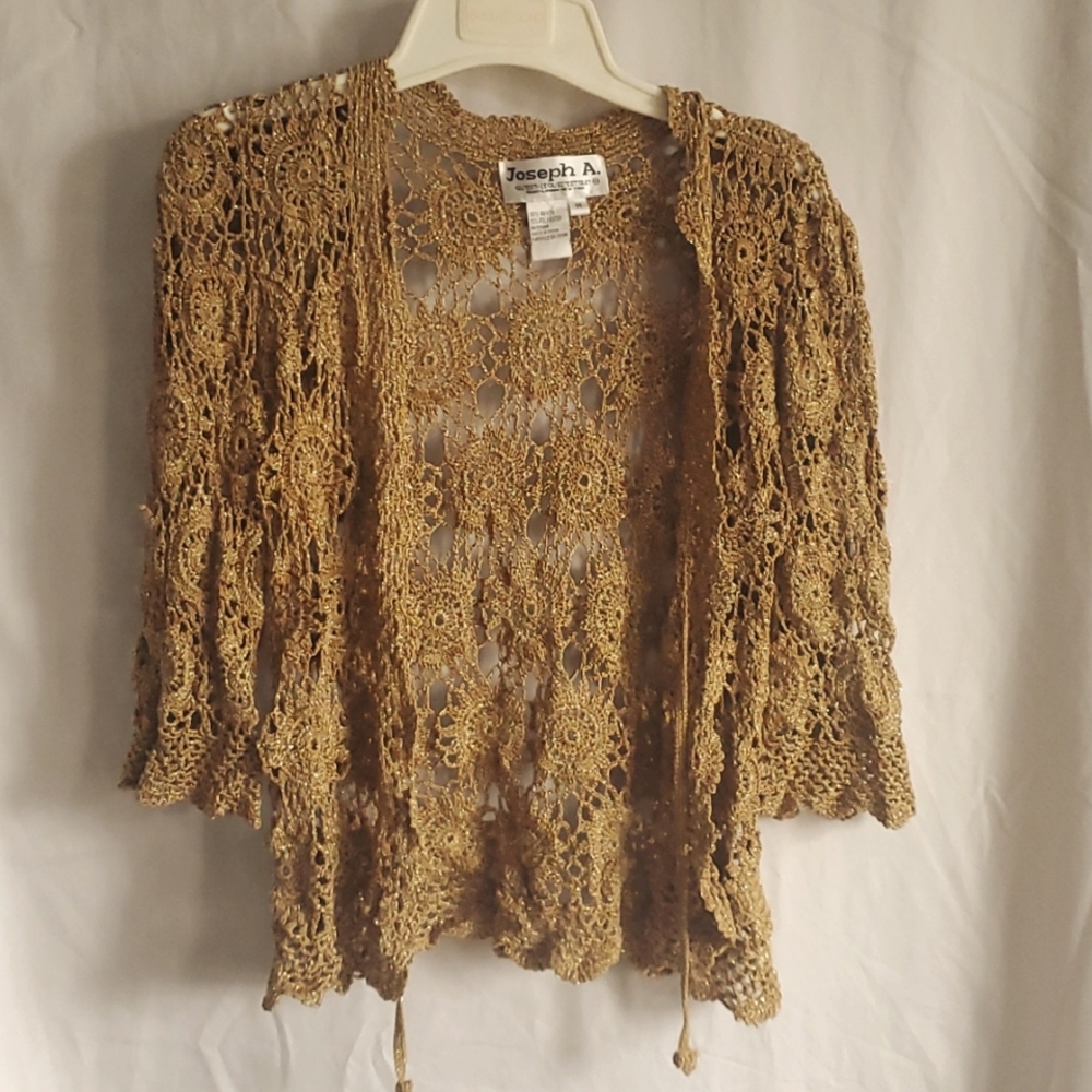 Joseph A. Gold Knit Cardigan